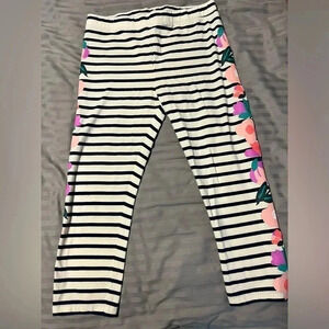 Lot of 3 Crew Crewcuts Girls Cropped Leggings Star & Heart Print & Strip floral